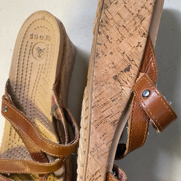 GUC Crocs brand wedge style slide-on sandals - Picture 2 of 7